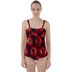 Apples 2 Twist Front Tankini Set by trendistuff