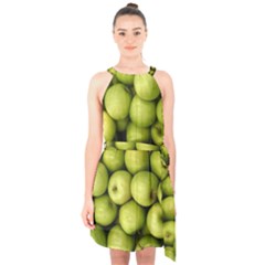 APPLES 3 Halter Collar Waist Tie Chiffon Dress