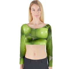 Apples 4 Long Sleeve Crop Top by trendistuff