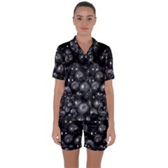 Blueberries 1 Satin Short Sleeve Pyjamas Set by trendistuff