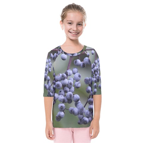 Blueberries 2 Kids  Quarter Sleeve Raglan Tee by trendistuff