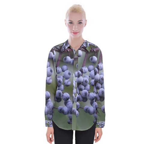 Blueberries 2 Womens Long Sleeve Shirt by trendistuff