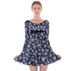 Blueberries 3 Long Sleeve Skater Dress by trendistuff