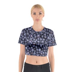 Blueberries 3 Cotton Crop Top by trendistuff