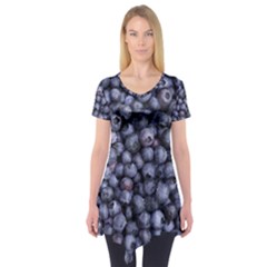 Blueberries 3 Short Sleeve Tunic  by trendistuff