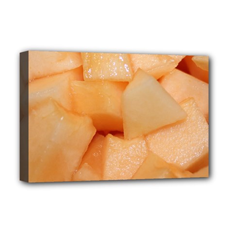 Cantaloupe Deluxe Canvas 18  X 12   by trendistuff