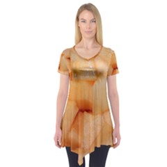 Cantaloupe Short Sleeve Tunic  by trendistuff