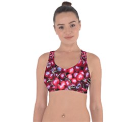 Cherries 1 Cross String Back Sports Bra by trendistuff