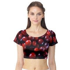 Cranberries 1 Short Sleeve Crop Top by trendistuff