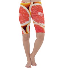 Grapefruit 1 Cropped Leggings  by trendistuff