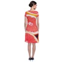 GRAPEFRUIT 1 Short Sleeve Front Wrap Dress View2