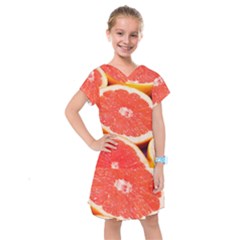 Grapefruit 1 Kids  Drop Waist Dress by trendistuff