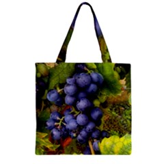 Grapes 1 Zipper Grocery Tote Bag by trendistuff