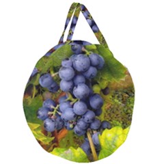 Grapes 1 Giant Round Zipper Tote by trendistuff