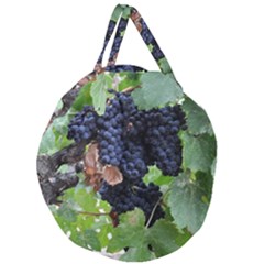 Grapes 3 Giant Round Zipper Tote by trendistuff