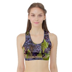 Grapes 4 Sports Bra With Border by trendistuff