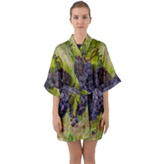 Grapes 4 Quarter Sleeve Kimono Robe by trendistuff