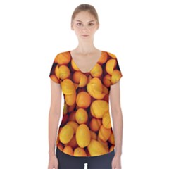 Kumquat 1 Short Sleeve Front Detail Top by trendistuff