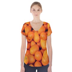 Kumquat 2 Short Sleeve Front Detail Top by trendistuff