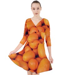 Kumquat 2 Quarter Sleeve Front Wrap Dress by trendistuff