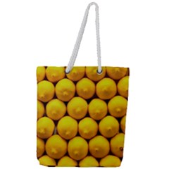 Lemons 1 Full Print Rope Handle Tote (large) by trendistuff