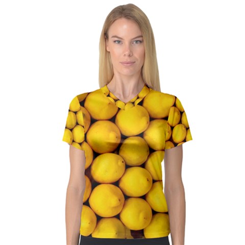 Lemons 2 V-neck Sport Mesh Tee by trendistuff