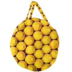 Lemons 2 Giant Round Zipper Tote