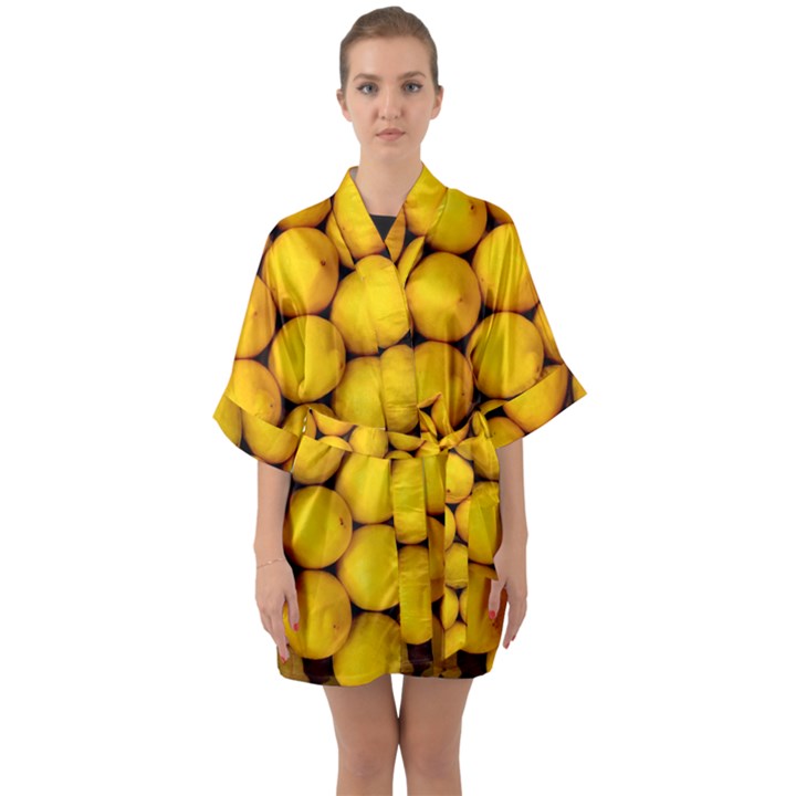 LEMONS 2 Quarter Sleeve Kimono Robe