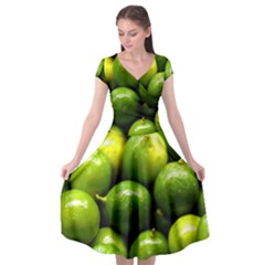 Limes 1 Cap Sleeve Wrap Front Dress