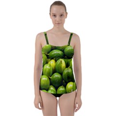 Limes 1 Twist Front Tankini Set by trendistuff