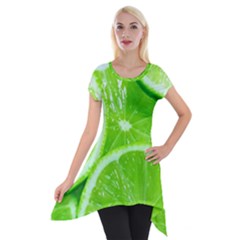 Limes 2 Short Sleeve Side Drop Tunic by trendistuff