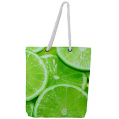 Limes 2 Full Print Rope Handle Tote (large)