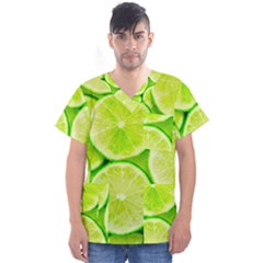 Limes 3 Men s V-neck Scrub Top