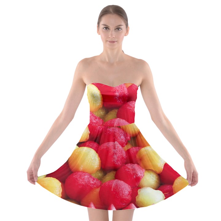 MELON BALLS Strapless Bra Top Dress