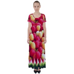 MELON BALLS High Waist Short Sleeve Maxi Dress