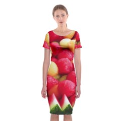 MELON BALLS Classic Short Sleeve Midi Dress