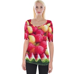 MELON BALLS Wide Neckline Tee