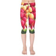 Melon Balls Kids  Capri Leggings  by trendistuff