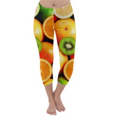 Mixed Fruit 1 Capri Winter Leggings  by trendistuff