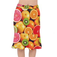 Mixed Fruit 1 Mermaid Skirt by trendistuff