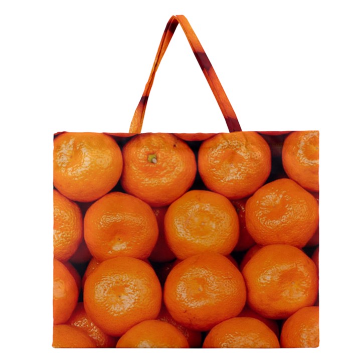 ORANGES 1 Zipper Large Tote Bag