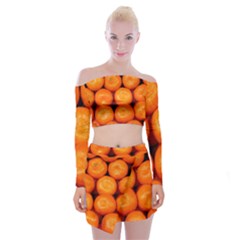 Oranges 1 Off Shoulder Top With Mini Skirt Set by trendistuff