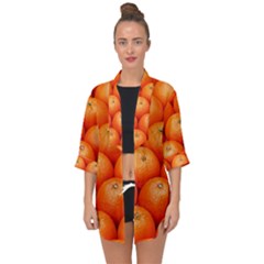 Oranges 2 Open Front Chiffon Kimono by trendistuff