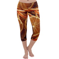 Oranges 5 Capri Yoga Leggings by trendistuff