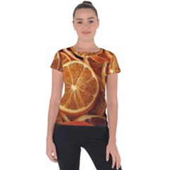 Oranges 5 Short Sleeve Sports Top  by trendistuff