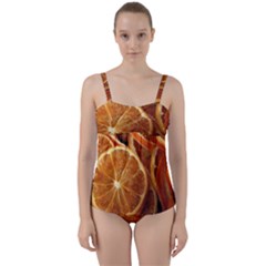 Oranges 5 Twist Front Tankini Set by trendistuff