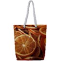 ORANGES 5 Full Print Rope Handle Tote (Small) View1