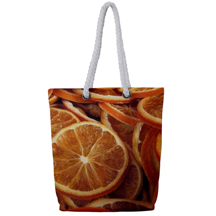 ORANGES 5 Full Print Rope Handle Tote (Small)