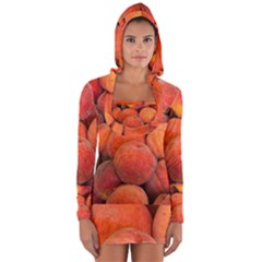 Peaches 2 Long Sleeve Hooded T-shirt by trendistuff