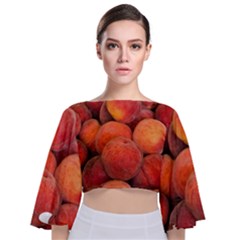 Peaches 2 Tie Back Butterfly Sleeve Chiffon Top by trendistuff